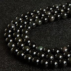 45pcs 8mm Black Obsidian Beads Natural Gemstone Beads Round Loose Beads for Jewelry Making - color: Black Obsidian, size: 8mm