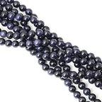 35PCS 10mm Natural Blue Sandstone Gemstone Round Loose Beads Stone Beads for Jewelry Making DIY Findings 1 Strand 15" - color: Blue Sand Stone, size: 10mm