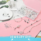 Crystal Rondelle Beads for Jewelry Making,1000pcs Briolette Glass Beads Plated Color Round Spacer Beads for DIY Bracelets,Necklaces,Earrings(4,6,8mm) - color: White