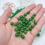 420PCS 8MM Round Crystal Acrylic Beads Crystal Faceted Beads Spacer Beads for DIY Crafts Jewelry Making, Bracelets Necklaces Wind Chimes Suncatchers Loose Gemstones(62-Dark Green) - color: 62-Dark Green, size: 8MM