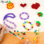 Dowsabel Friendship Bracelet Making Kit, Pony Kandi Beads & 11 Different Beads, 8 Colors Nylon Thread, DIY Jewelry & Craft Gifts - style: 48 Colors