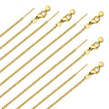 GTVOODX 10Pcs Gold Box Adjustable Necklace Chains Bulk for Jewelry Making 20Inch Stainless Steel Needle Threader Chain with Adjust Clasp - color: Gold Box