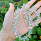 200pcs Czech 12mm Faceted Teardrop Briolette Crystal Glass Loose Beads Pendant Drop Spacer Light Green Shimmer for DIY Jewelry Making CCT2-40 - color: Light Green Shimmer, size: 12x6mm - 200pcs