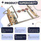 INDIVSHOW Adjustable Bead Loom,Seed Bead Loom Kit Includes Thread,Beading Needles, 8000 Grains Czech Beads,Calipers, Thimble,Yarn Scissors for Adults Kit,Bracelet Making Kit