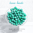 Natural Gemstone Round Loose Beads for Jewelry Making DIY Crystal Energy Healing 1 Strand 15" (Green Turquoise, 4mm (15"/Strand)) - color: Green Turquoise, size: 4mm (15"/Strand)