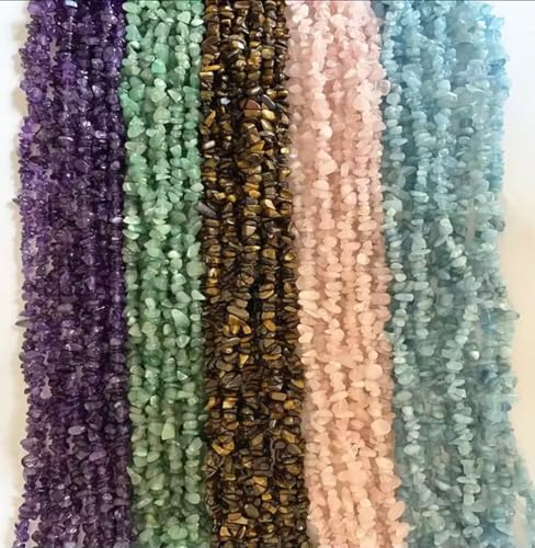 3-5mm Natural Clear Quartz Crystal Gemstone Chips Loose Beads Semi Precious for Jewelry Making DIY Handmade Craft Supplies 1 Strand per Bag Approxi 32" - color: Clear Quartz Crysta