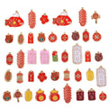 Bulk Gold Enamel Charms for Jewelry Making, Colorful Metal Charms Pendant for Bracelet Necklace and Crafting - color: Chinese Style Red
