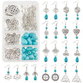 SUNNYCLUE 1 Box DIY Make 10 Pairs Trinity Knot Earring Making Starter Kit Tibetan Style Celtic Knot Links Charms Heart Pendant Turquoise Beads Findings for Women Adults DIY Earring Jewellery Making - color: Celtic Knot Earrings 7