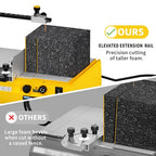 Hot Wire Foam Cutter, Foam Cutting Worktable with Elevated Extension Rail, Auto Shut-Off Function Hot Wire Cutting Tool for EVA, Sponge, KT board, Insulation panels, Polystyrene Foam - color: Yellow & Black Time