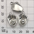 Youdiyla 60pcs Baseball Theme Charms Collection - Mixed Antique Silver Bat Glove Ballgame Sports Ball Softball Metal Alloy Pendants for Jewelry Making DIY Findings (HM130) - color: Baseball Charms