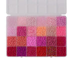 Red Colors 3mm Seed Beads, 5200Pcs Glass Seed Beads Kit with Storage Box for DIY Necklace Bracelet Crafts - color: Red