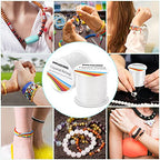Bracelet String, Paxcoo 2 Rolls Elastic Stretchy Bead String Cord for Clay Beads Kandi Pony Beads Bracelets Jewelry Making (0.8 MM, Crystal) - size: 0.8 MM, style: Crystal Clear