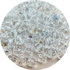 Crystal Glass Beads 200 Pieces 6mm Round Faceted Glass Spacer Beads for Jewelry Making Bracelet Earring Necklace DIY Craft Supplies(Crystal Clear) - color: Crystal Clear, size: 6mm