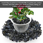 Iolite Pre Drilled Natural Crystals Crushed Chips Beads for Jewelry Making, DIY Handmade Healing Crystals (25 Inch Strand) - color: Iolite