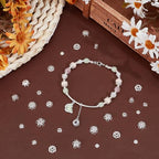 PH PandaHall 1440pcs 12 Styles Bead Caps, Bulk Silver Flower Spacer Beads Caps Metal Filigree Flower Spacer Beads Alloy Jewelry Bead End Cap for Bracelet Necklace Earrings Jewelry Making Supplies