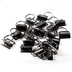 SPEEDWOX Key Fob Pliers and 20 Sets 1" Key Fob Hardware with Keychain Split Rings Webbing Fabric Strapping Wristlet Set Antique Black Glass Breaking Pliers Tools with Rubber Tips - size: 1" Antique Black