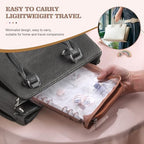 Jewelry Organizer Case Travel Jewelry Storage Bag Clear Jewelry Rolls (Light Brown,With 80 PCS Earring Pouches) - color: Light Brown,With 80 PCS Earring Pouches