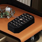 Velvet Ring Organizer Display Tray Jewelry Box Earring Holder Case for Wedding Birthday Christmas Day (Black) - color: Black