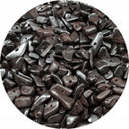 Hematite Pre Drilled Crystal Crushed Chips Beads for Bracelets Making, DIY Handmade Natural Healing Crystals (25 Inch Strand) - color: Hematite