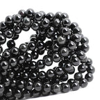 100pcs Natural Stone Beads 8mm Black Obsidian Round Genuine Real Stone Beading Loose Gemstone Hole Size 1mm DIY Charm Smooth Beads for Bracelets Necklaces Earrings Jewelry Making Crafts - color: Black Obsidian