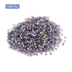 uxcell 1400Pcs Glass Bugle Beads, 1.9x1.5mm Tube Mini Loose Glass Seed Spacer Bead for DIY Earrings Necklaces Bracelets Jewelry Making (Bean Purple) - color: Bean Purple, size: 1.9x1.5mm