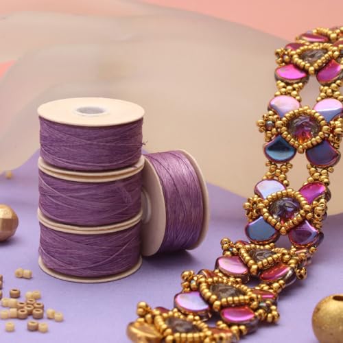 The Beadsmith Nymo Thread – 10-Pack Light Purple Color – Size D, .30mm Diameter, 64 Yard/58.5 Meter Spool – Made of Nylon – Bead Embroidery & Weaving, Off Loom & Loom Work and DIY Craft Projects - size: Size D, 64 Yards, style: Light Purple