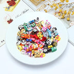 200 PCS Colorful Animal Mixed Polymer Clay Soft DIY Beads for Jewelry Making - 10mm - color: Clay Animals
