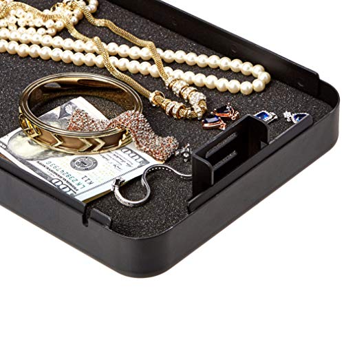 Amazon Basics Portable Security Case Lock Box Safe with Combination Lock for Documents, Valuables and Personal Items, XXL, Black - size: Xxl