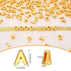 Augshy 700Pcs Gold Large Letter Beads,A-Z Mixed Big Alphabet Shape Beads for Jewelry Making Bracelets Necklaces Key Chains Shoelaces Crafts Party Decor(9 x 12 mm) - style: Gold Alphabet Style