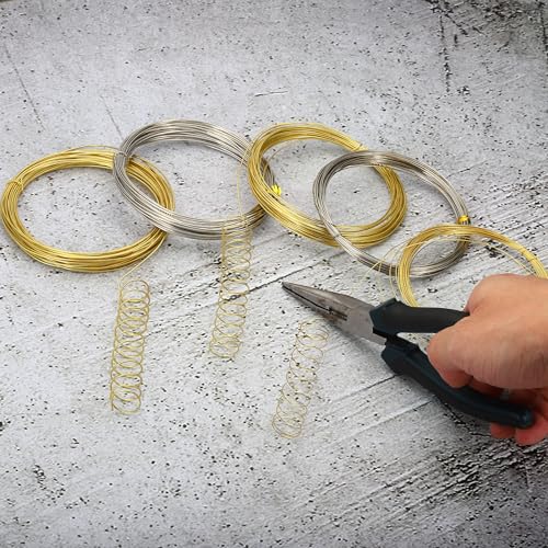 PATIKIL Half Hard Brass Wire, 4Pcs 32Gauge/0.2mm Diameter 10m/32.8ft Pure Craft Wire for Jewelry Making Beading Garden Plants - size: 32Gauge/0.2mm