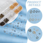 PH PandaHall 1860pcs 3 Colors Oval Jump Rings, 4x3mm 5x4mm 6.5x4.5mm 7x5mm Iron Open Rings Connectors Jewelry Findings for Earring Bracelet Necklace DIY, Antique Bronze/Golden/Silver
