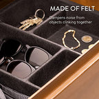 Navaris Felt Drawer Organizer Tray - Tidy Desk Drawers, Office Supplies, Jewelry, Cosmetics, Small Personal Items and Accessories - Black - color: Black