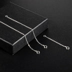 3 Pcs 925 Sterling Silver Necklace Extenders for Women Durable Strong Removable Necklace Bracelet Anklet Extension Jewelry Making Chains - color: 2 4 6 Inch, Silver