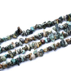 HAAMIIQII 5-8mm Natural African Turquoise Chips Beads Genuine Real Irregular Freeform Chip Loose Gemstone Beads Energy Healing Beads for Jewelry Making Strand 30 Inch - color: African Turquoise