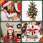 SANNIX 110Pcs/55 Pairs Christmas Charms, Holiday Enamel Charms Red Green Pink Gingerbread Xmas Pendants for DIY Bracelet Necklaces Earrings Craft Supplies - style: Assorted Christmas Charms