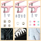 LYNDA Plastic and Metal Snap Buttons with Snaps Pliers Set,300 Sets Plastic and Metal Snap Buttons for Sewing and Crafting (Pink) - color: Pink