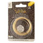 The Beadsmith Square Craft Wire - Medium Temper Beading Wire, Gold Color, 21 Gauge, 4 Yards - color: Gold, size: 21 Gauge, 4 Yard Coil