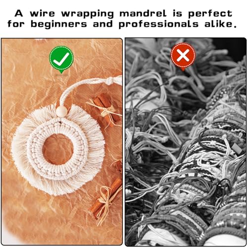 2 Pack Wire Looping Wrapping Step, Coil Jig Tool Set Mandrel Stainless Steel Micro 1.5mm-10mm Wire Looping Winding Rod Metal Jewelry Forming Tool for Round Loop Jump Ring DIY Jewelry Making, 10 Sizes