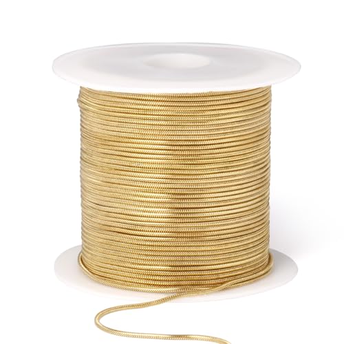 33 Feet Gold Snake Chains Roll, 1mm 18K Gold PVD Plated 304 Stainless Steel Round Snake Chain Bulk Spool for Jewelry Making DIY Craft - color: 1mm Gold Round Snake Chains