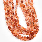 HAAMIIQII Natural Red Carnelian Pebble Stone 5-8mm Small Irregular Freeform Tumbled Loose Gemstone Beads for Jewelry Making Strand 15 Inch (45-50pcs) - color: Red Carnelian