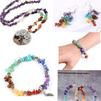 Natural Chip Stone Beads 5-8mm Garnet About 400 Pieces Irregular Gemstones Healing Crystal Loose Rocks Bead Hole Drilled DIY for Bracelet Jewelry Making Crafting (5-8mm, Garnet) - color: Garnet