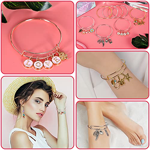 Sofier 542pcs Bangle Bracelet Making Kit DIY Jewelry Making Kit and Supplies Expandable Charm Bracelets Pendants Plier Set Toy Art Craft Gift for Girl Teen Women Adult - color: Multiple