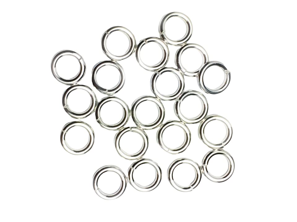 20pcs 925 Sterling Silver Open Jump Rings, 16 Gauge 7.0mm OD/4.5mm ID Made in USA by CRAFT WIRE - size: 7.0mm OD/4.5mm ID