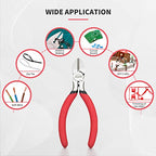 5 inch Wire Cutters, 5 Pack Diagonal Cutters, Side Cutters, Wire Cutter Set, Wire Snips, Small Diagonal Cutters with Spring Loaded, Diagonal Cutting Pliers for Crafts, Jewelry Making - color: 5 Inch 5 Pack
