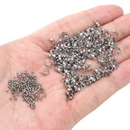 304 Stainless Steel Crimp Beads 1.5mm and End Caps 2.5x5mm Set 200pcs for Jewelry DIY Making and Repairing - color: Crimp Beads and End Caps Set, size: 1.5mm and 2.5x5mm