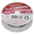 Soft Flex 21 Strand Stringing Wire - Flexible Braided - Fine 0.14 Diameter - Jewelry Making Bead Wire - Satin Silver - style: 100 Feet
