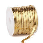 33 Feet Gold Snake Chains Roll, 4mm 18K Gold PVD Plated 304 Stainless Steel Flat Snake Chain Bulk Spool for Jewelry Making DIY Craft - color: 4.0mm Gold Flat Snake Chains