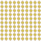 200 pcs Tiny Heart Enamel Charm Gold Plated Alloy Love Pendant Bracelet Earring Keychain Jewelry Crafts 6x8mm - color: Yellow