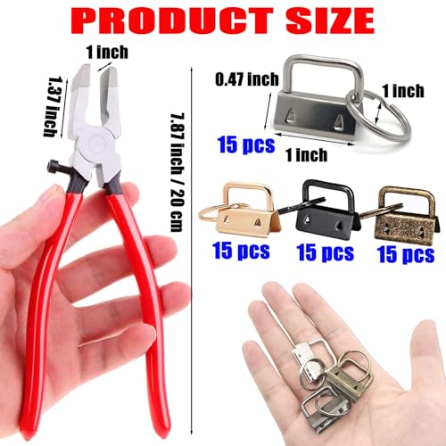 Key Fob Hardware Set - color: 60 Pcs