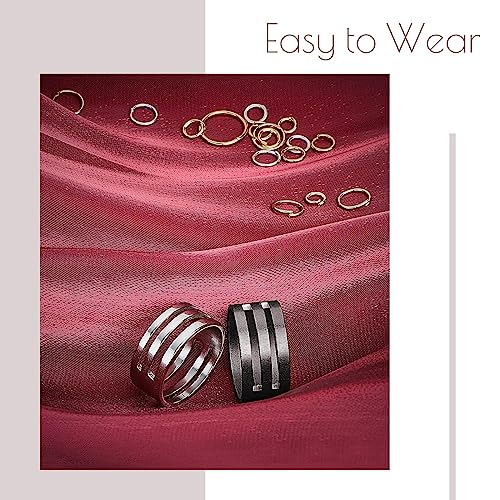 Hicarer 2 Pieces Jump Ring Opening Tools Opening Stainless Steel Jump Split Ring Opener Circle Tool for Jewelry Makers Craft Projects Supplies(Silver, Black) - color: Silver, Black